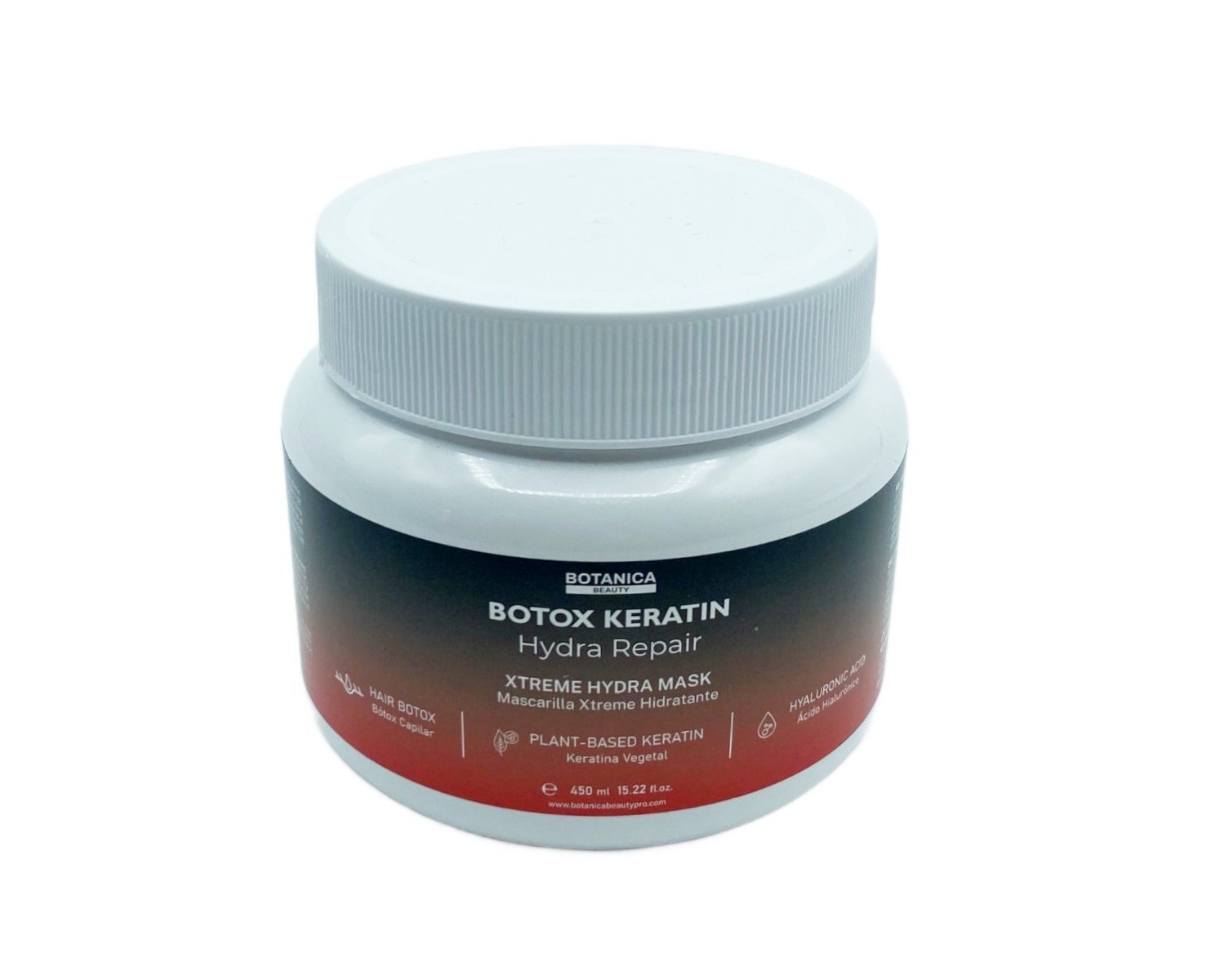 Botanica Botox Keratin Mascarilla Xtreme Hydra Repair con Ácido Hialurónico 450 ml