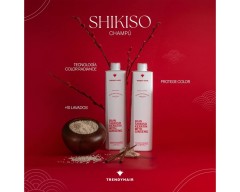 Trendy Hair Bain Color Shikiso Keratin With Ginseng champú de color 300 ml