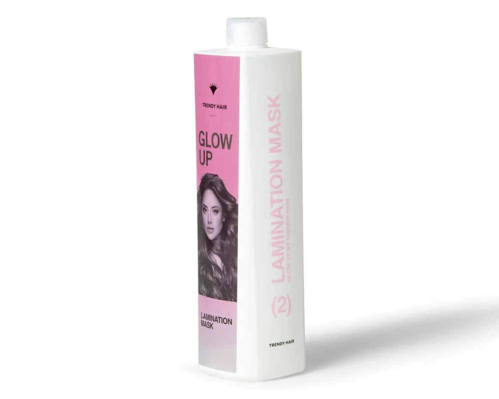 Trendy hair Glow Up Mascarilla Lamination Crema Restaura Estructura Aporta Proteinas 1000 ml