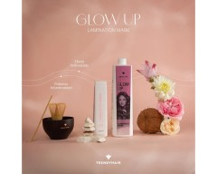 Trendy hair Glow Up Mascarilla Lamination Crema Restaura Estructura Aporta Proteinas 1000 ml