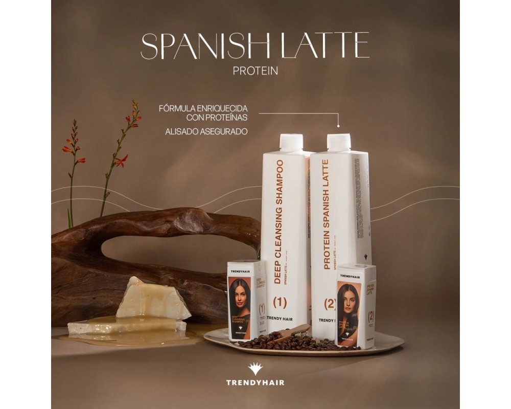 Trendy hair Spanish Latte Protein Therapy Crema Para Alisar El Cabello 100 ml