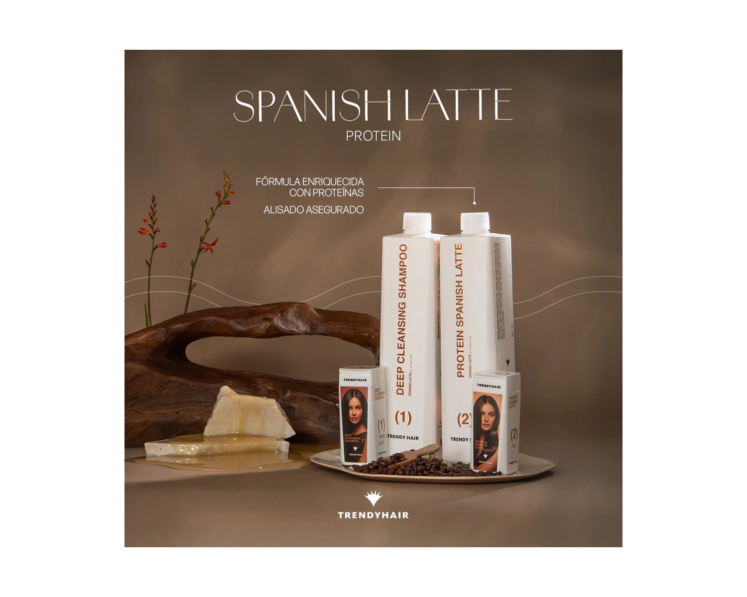 Trendy hair Spanish Latte Protein Therapy Crema Para Alisar El Cabello 100 ml