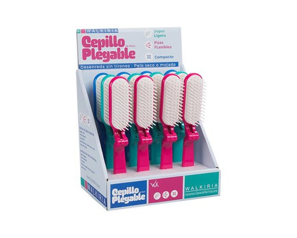 Walkiria Cepillo Plegable Compacto Ligero y Flexible Colores
