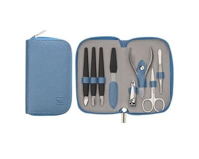 Walkiria Estuche de manicura azul metal Ref.519