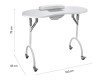 Mesa manicura plegable con aspiración y ruedas Eurostil 04278