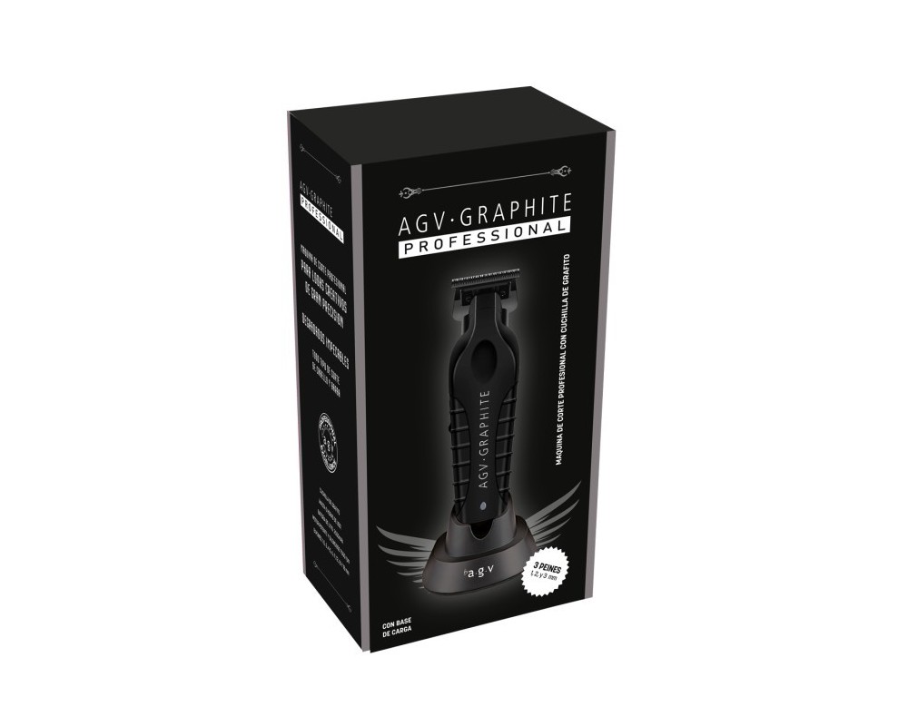 Agv Máquina de Corte Pro Trimmer Con Cuchilla de Graphite con Base incluye 3 peines