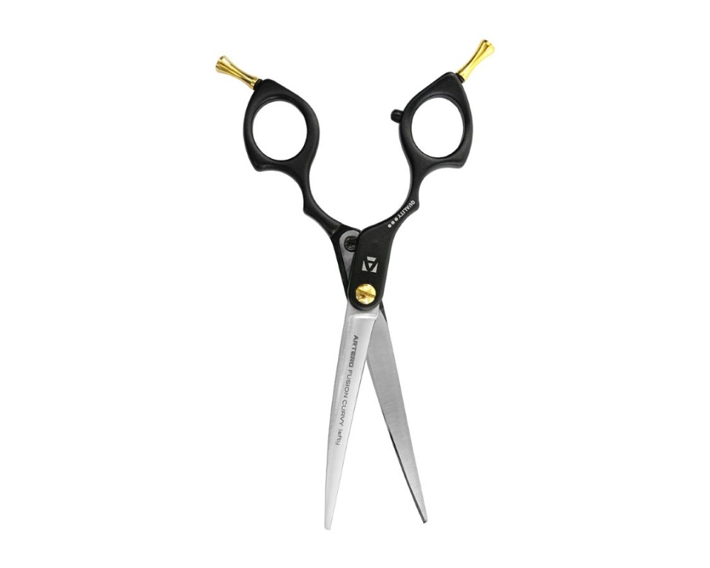 Tijera Fusion Curvy Black Zurdos 6"