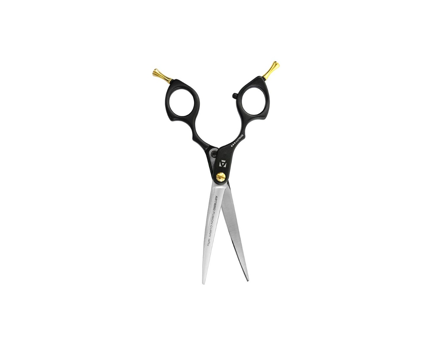 Tijera Fusion Curvy Black Zurdos 6"