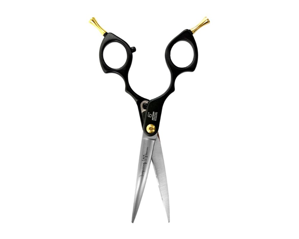 Tijera Fusion Curvy Black Zurdos 6"