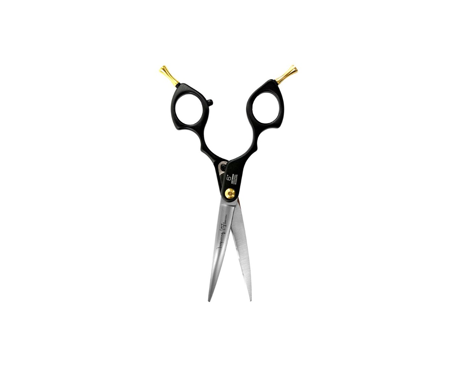 Tijera Fusion Curvy Black Zurdos 6"