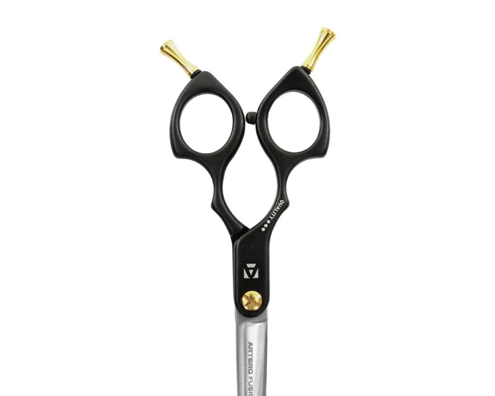 Tijera Fusion Curvy Black Zurdos 6"