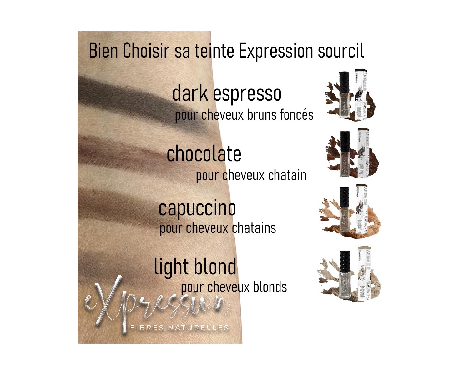 Infiniment Vous Expression fibras naturales cejas rubio claro 9ml