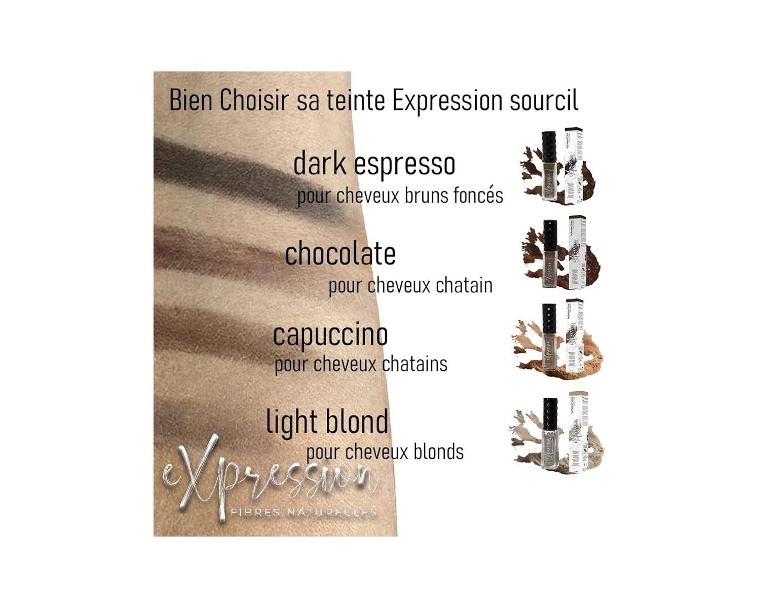 Infiniment Vous Expression fibras naturales cejas color negro 9ml