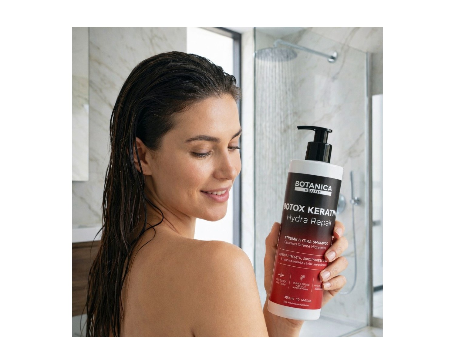 Botanica Botox Keratin Champú Xtreme Hydra Repair con Ácido Hialurónico 300 ml