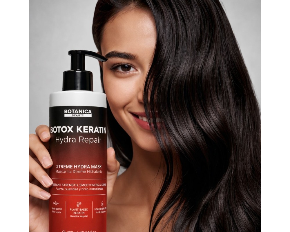 Botanica Botox Keratin Mascarilla Xtreme Hydra Repair con Ácido Hialurónico 300 ml