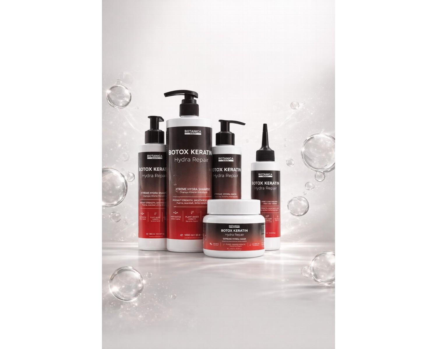 Botanica Botox Keratin Mascarilla Xtreme Hydra Repair con Ácido Hialurónico 300 ml