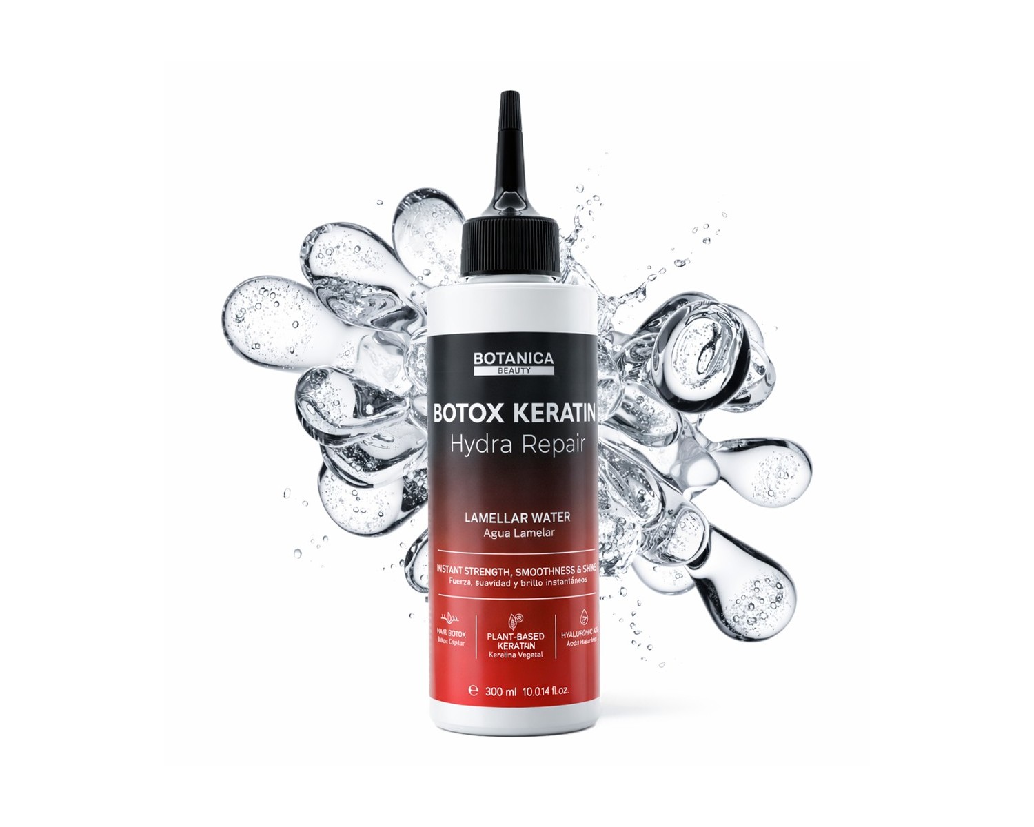 Botanica Botox Keratin Lamelar Water Hydra Repair acondicionador con ácido hialurónico 300 ml