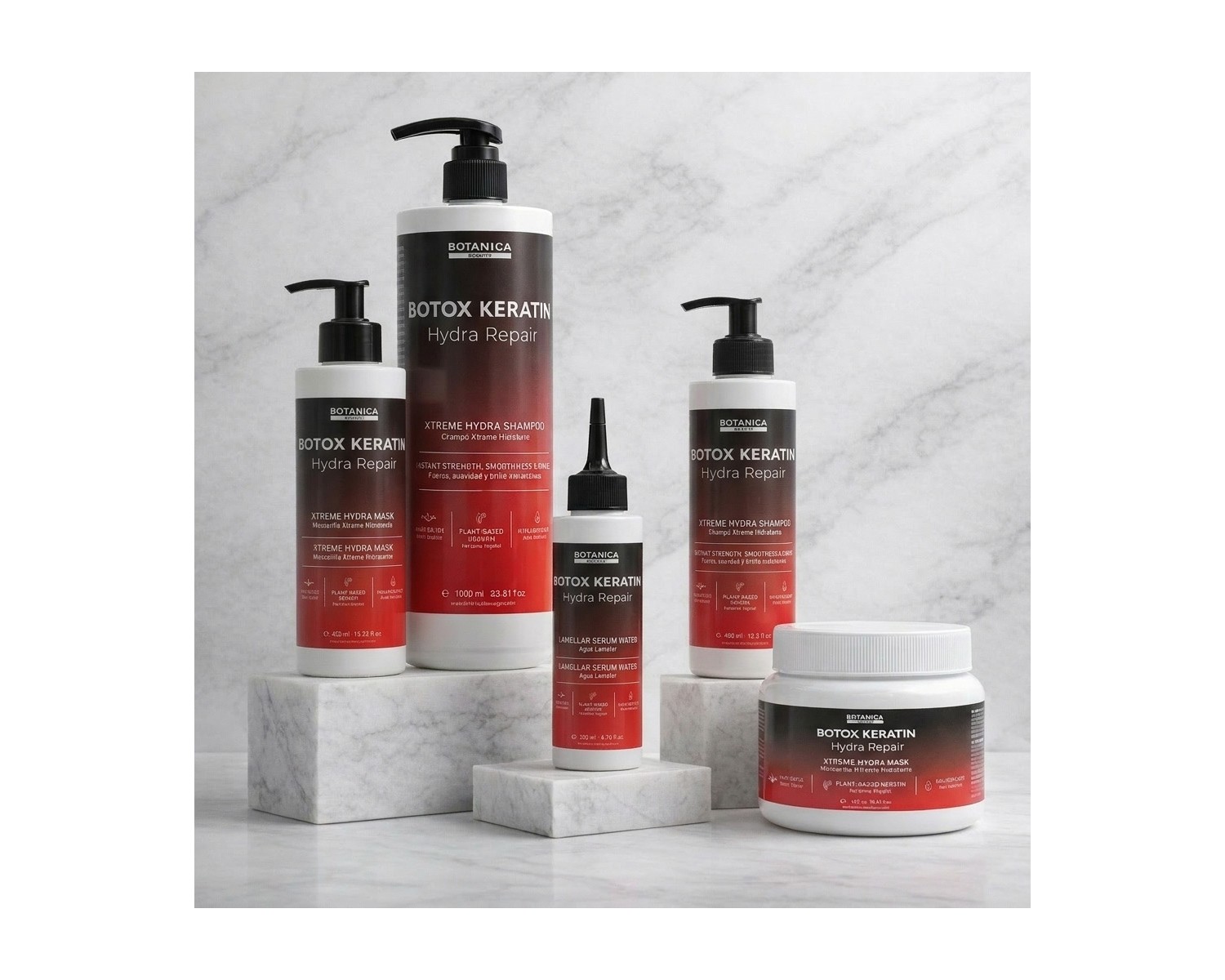 Botanica Botox Keratin Lamelar Water Hydra Repair acondicionador con ácido hialurónico 300 ml