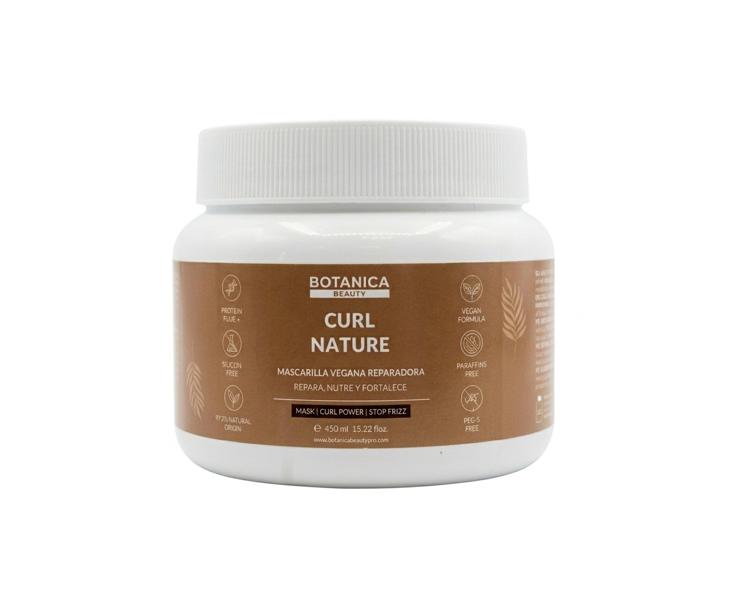 Botanica Curl Nature Mascarilla Vegana Reparadora Potenciador Rizos Método Curly 450 ml