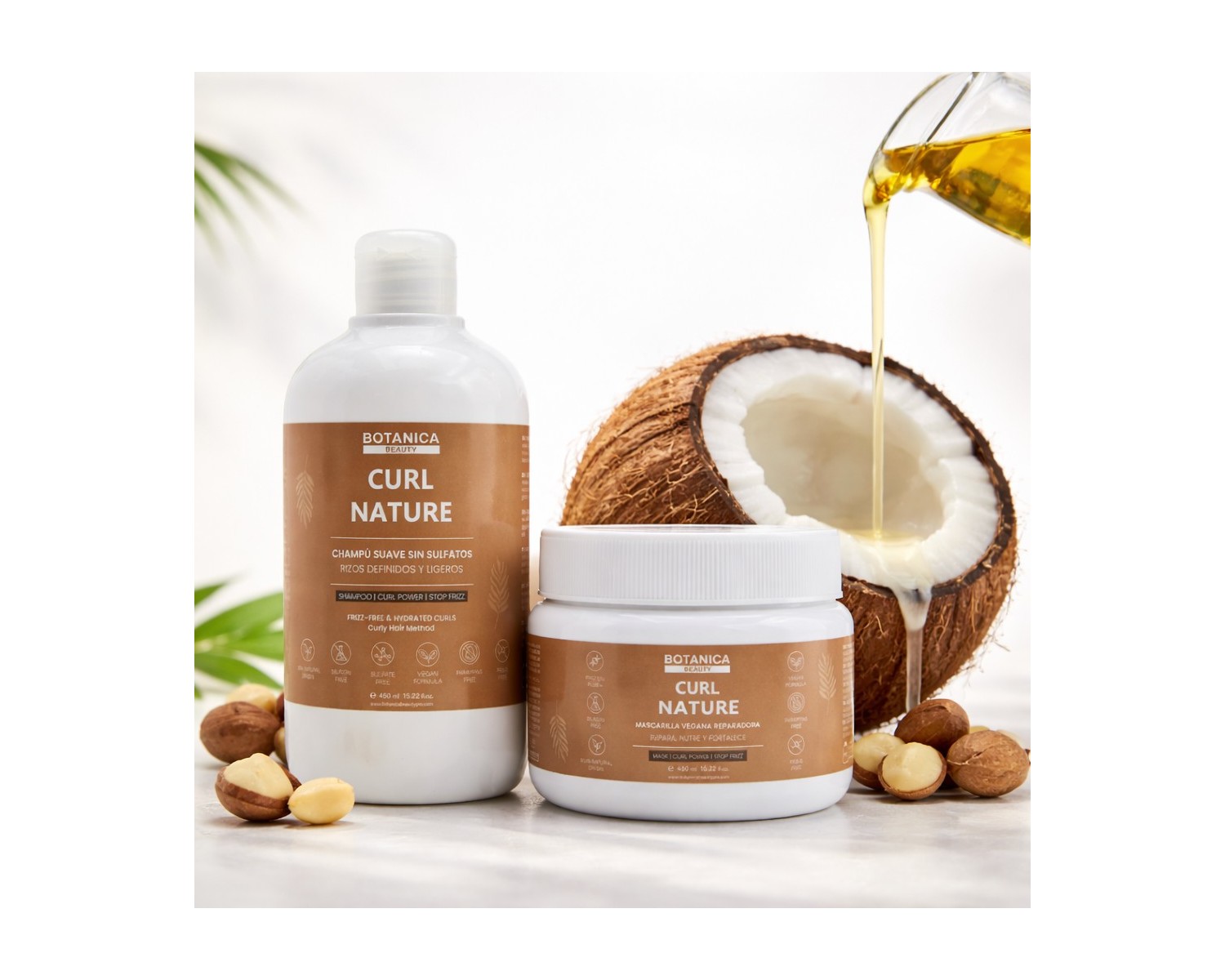 Botanica Curl Nature Champú Sin Sulfatos Potenciador Rizos Método Curly 450 ml