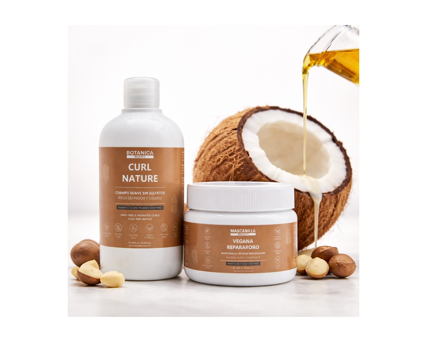 Botanica Curl Nature Mascarilla Vegana Reparadora Potenciador Rizos Método Curly 450 ml