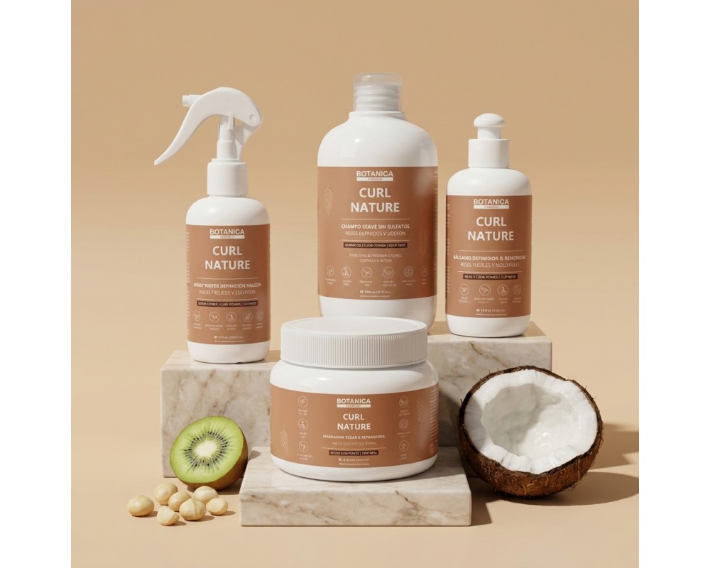 Botanica Curl Nature Champú Sin Sulfatos Potenciador Rizos Método Curly 450 ml
