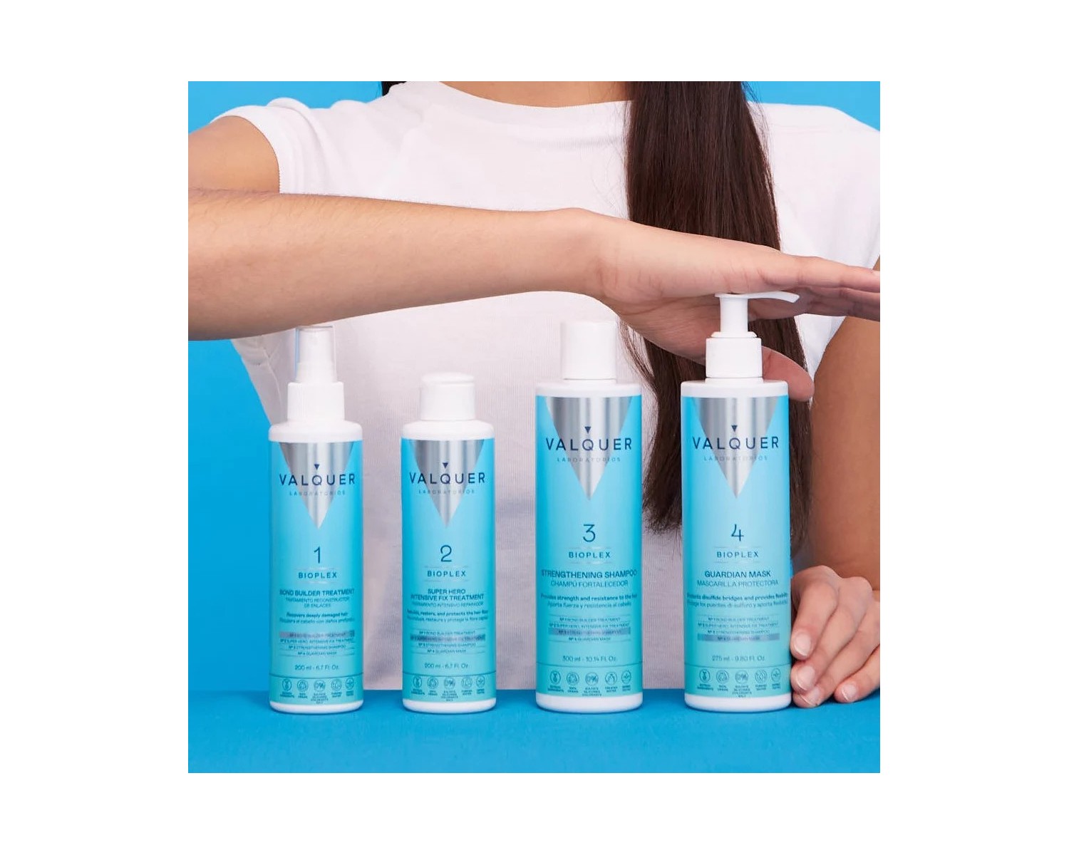 Valquer Bioplex tratamiento completo para reconstrucción y protección capilar 975ml