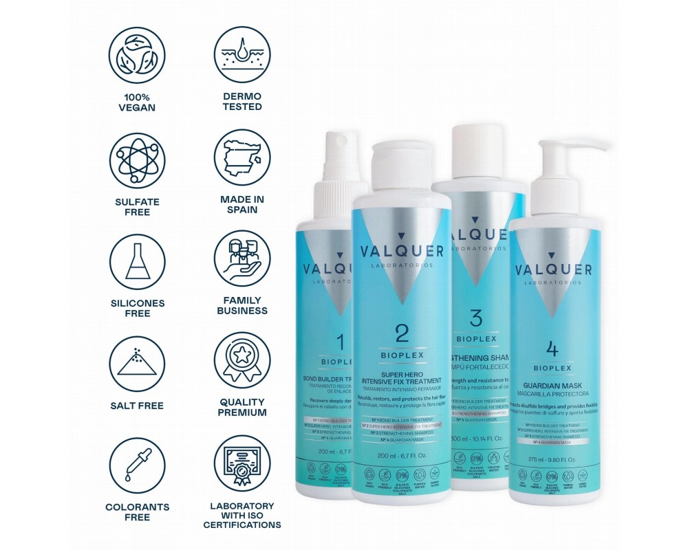 Valquer Bioplex tratamiento completo para reconstrucción y protección capilar 975ml