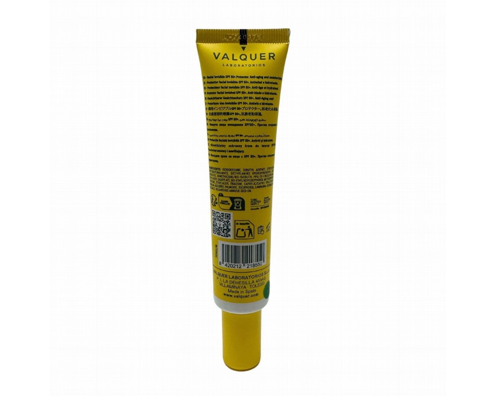 Valquer Protector Solar Facial Invisible SPF50+ 40ml