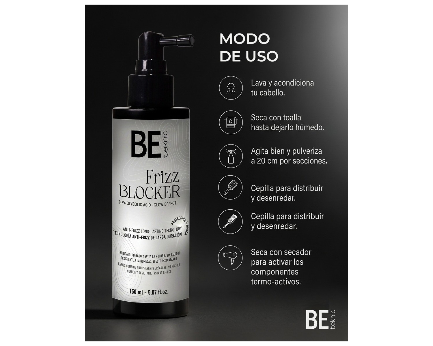 Be Teknic Spray Total Anti Frizz Blocker 150 ml