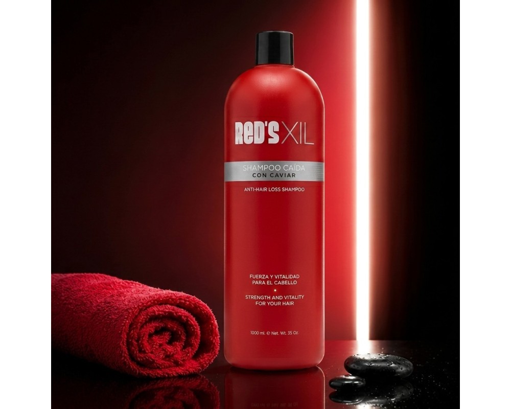 RED'S XIL Champú Anticaída con Caviar y Aceites Esenciales 1000ml