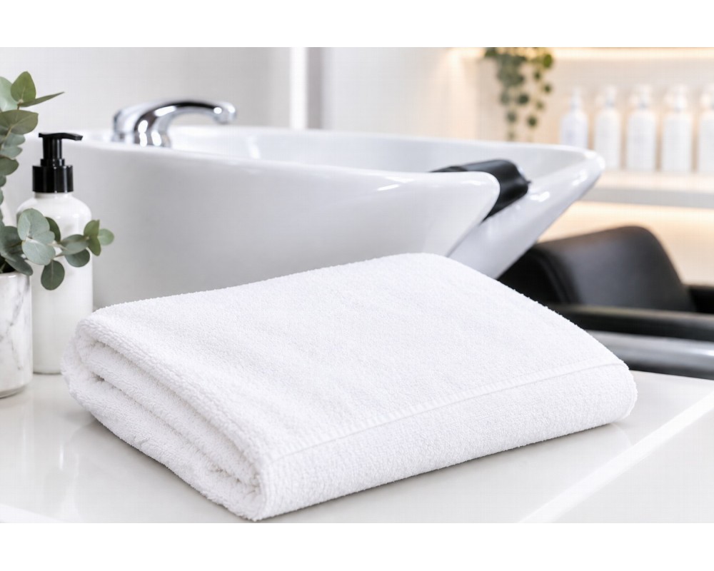 Toalla de Lavabo Blanca Profesional para Peluquería y Estética