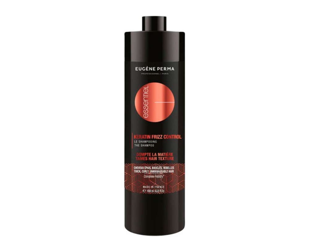 Eugene Perma Essentiel Keratin Frizz Control 2 en 1 champú para cabellos rizados o densos 1000 ml