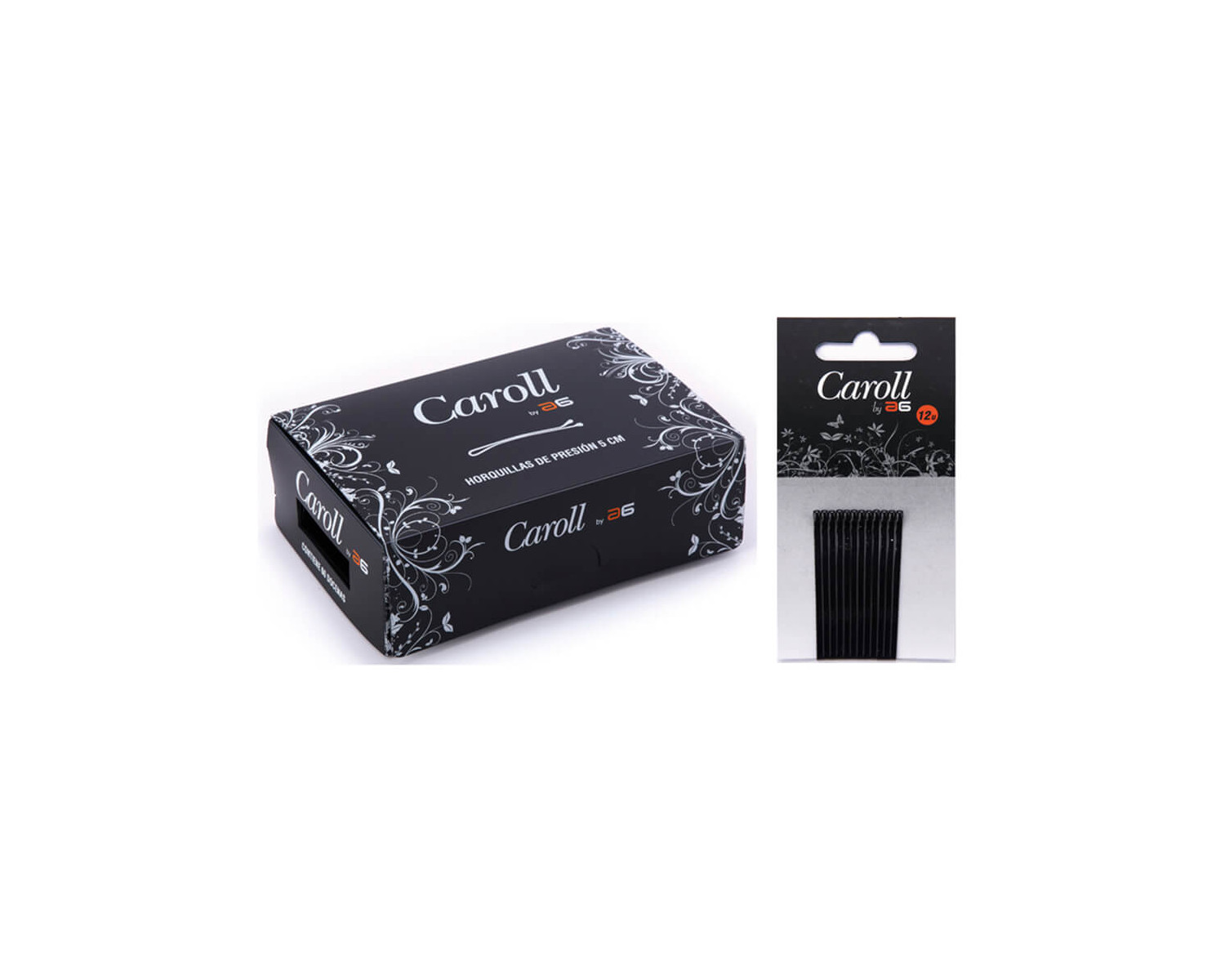 Caroll Clips Bolita Negro caja 60 Carton x 12 uds.
