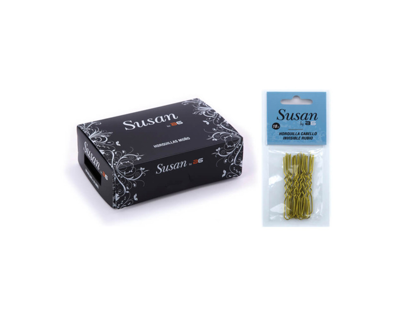 Susan Horquillas Ond Rubias caja 50 bolsitas x 18 uds.