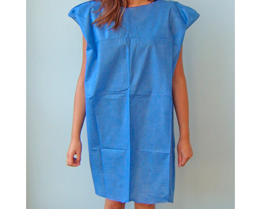 Ag Bata Casaca S/Mangas Azul de usar y tirar 10 uds.