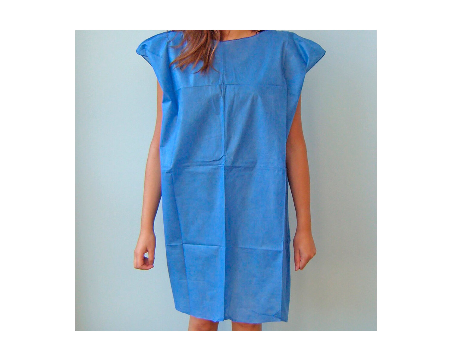 Ag Bata Casaca S/Mangas Azul de usar y tirar 10 uds.