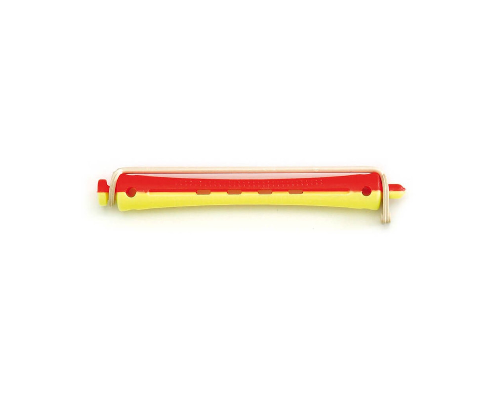 Bigudi Plastico N 4 Amarillo-Rojo 12 uds.