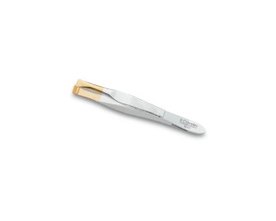3 Claveles pinza de depilar punta ancha plata/oro