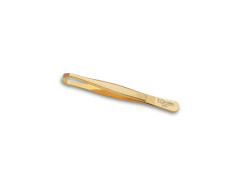 3 Claveles pinza de depilar punta de cangrejo oro