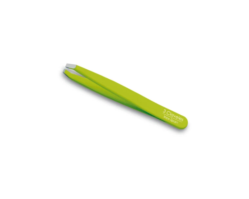 3 Claveles pinza de depilar punta de cangrejo verde
