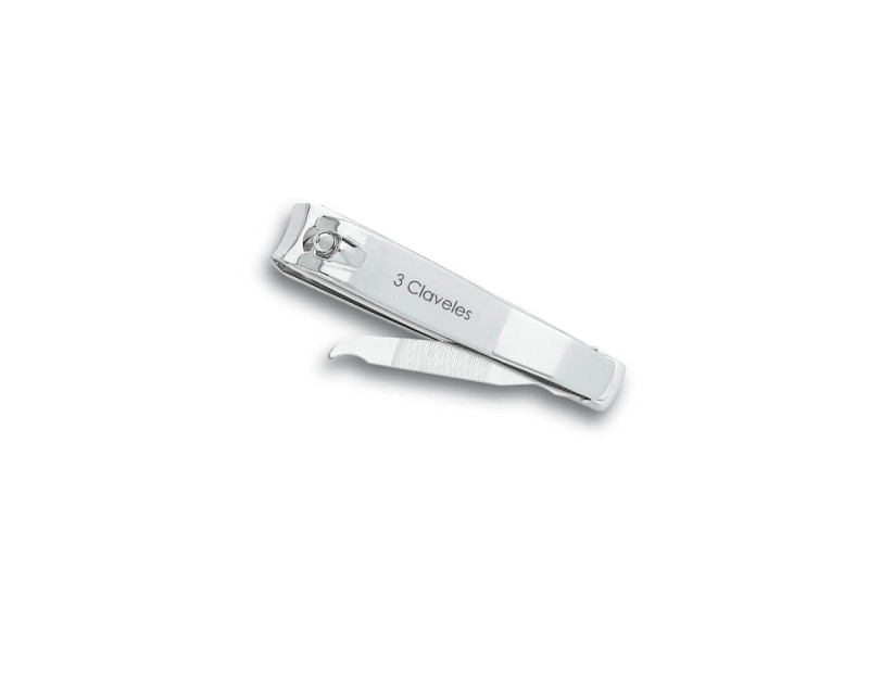 3 Claveles Cortauñas con Lima cromado 8 cm -