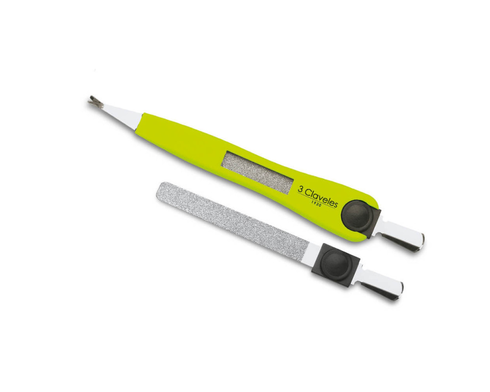 3 Claveles cortacuticulas con lima inoxidable 12,5 cm