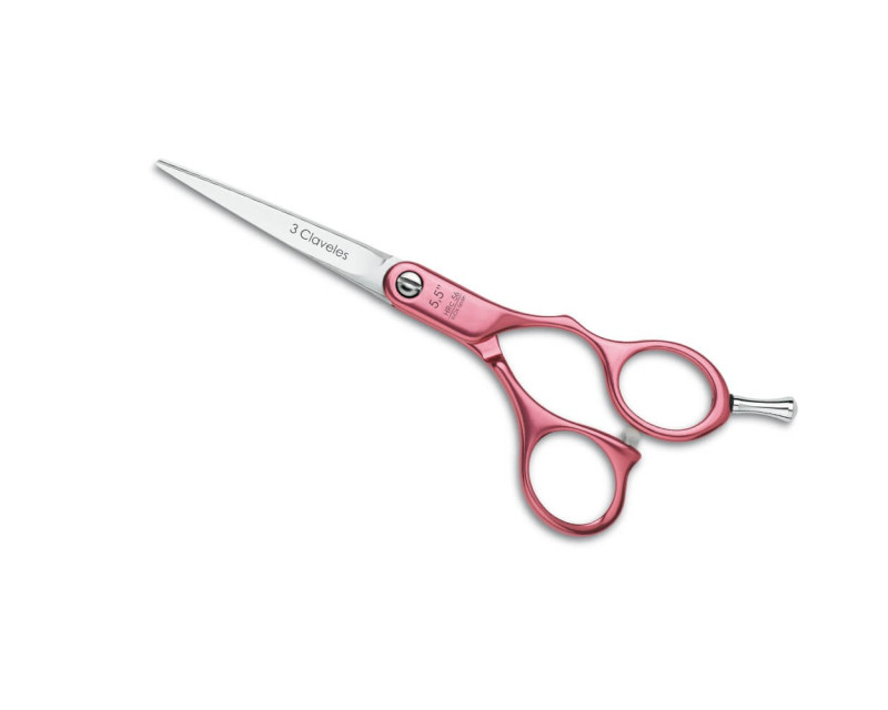 3 Claveles DurAlumini tijera de corte 5,5" color rosa