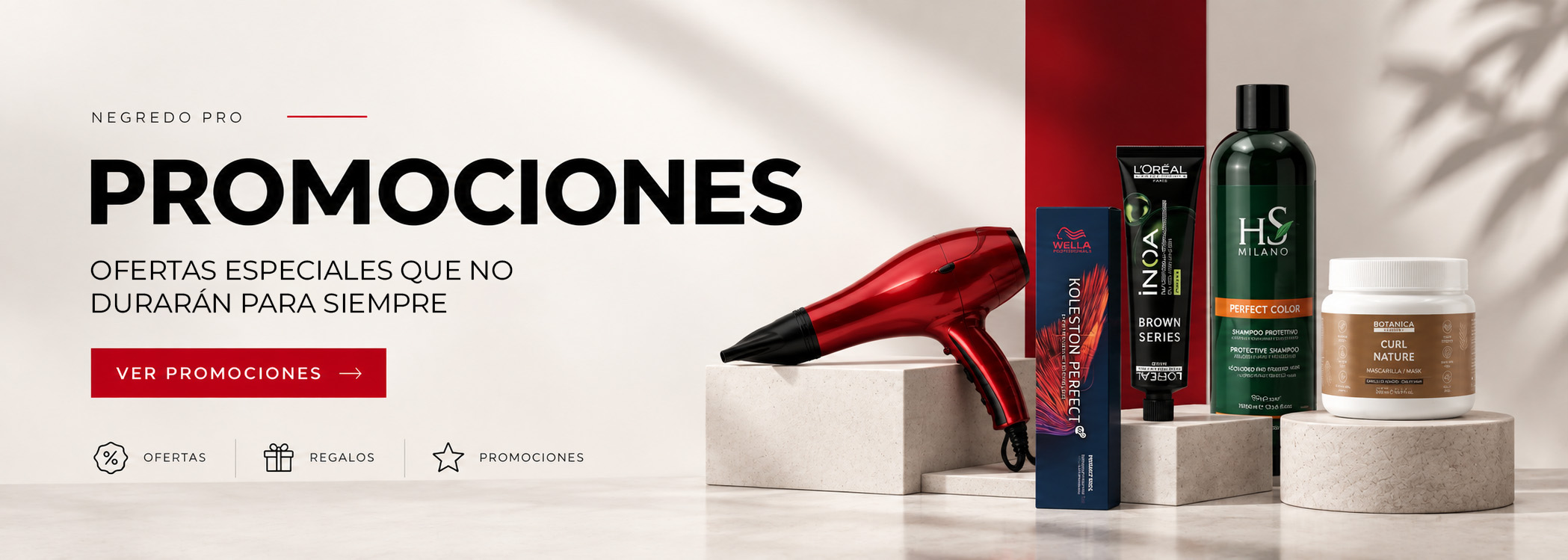 Promociones y ofertas en productos de peluquería y cosmética profesional