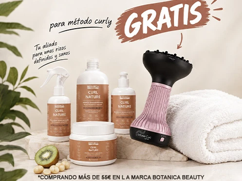 Gama Curl Nature de Botanica Beauty y difusor de regalo para el método curly