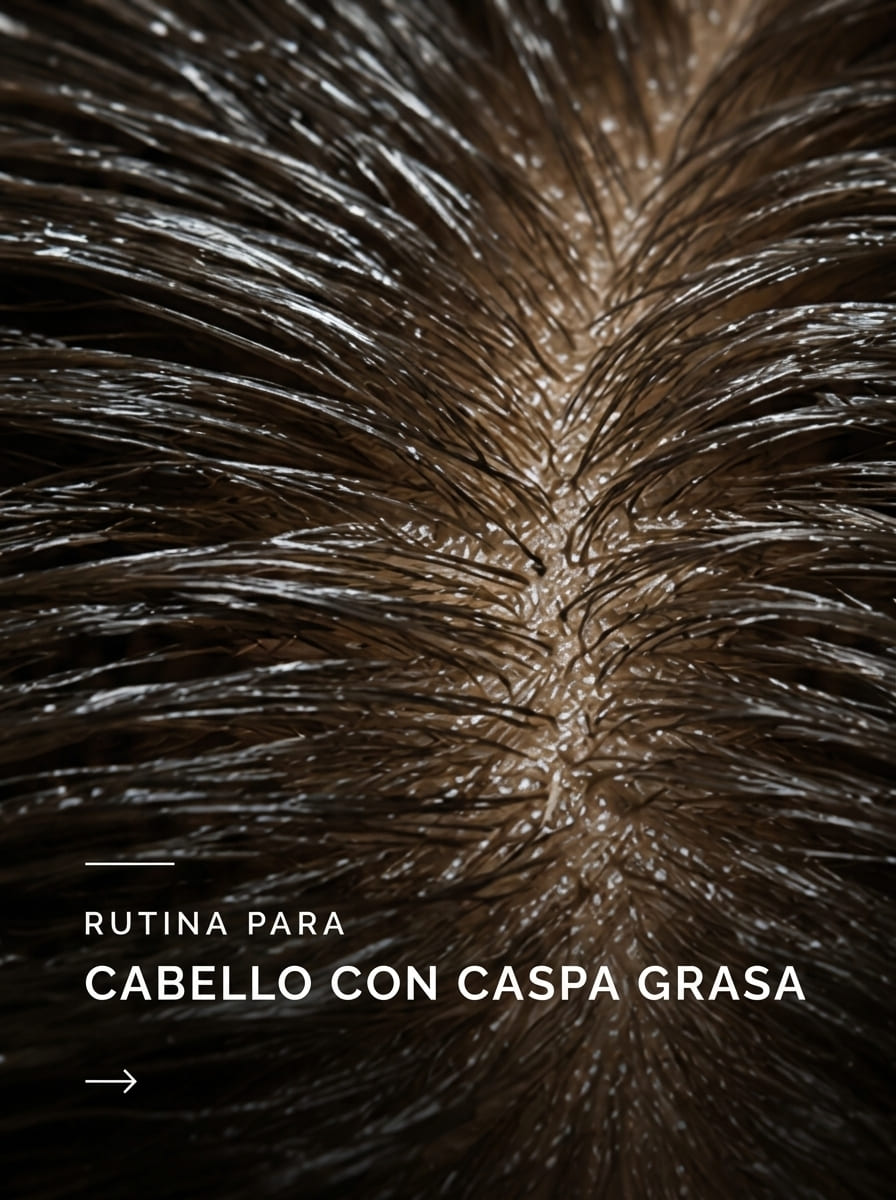 Rutina para cabello con caspa grasa