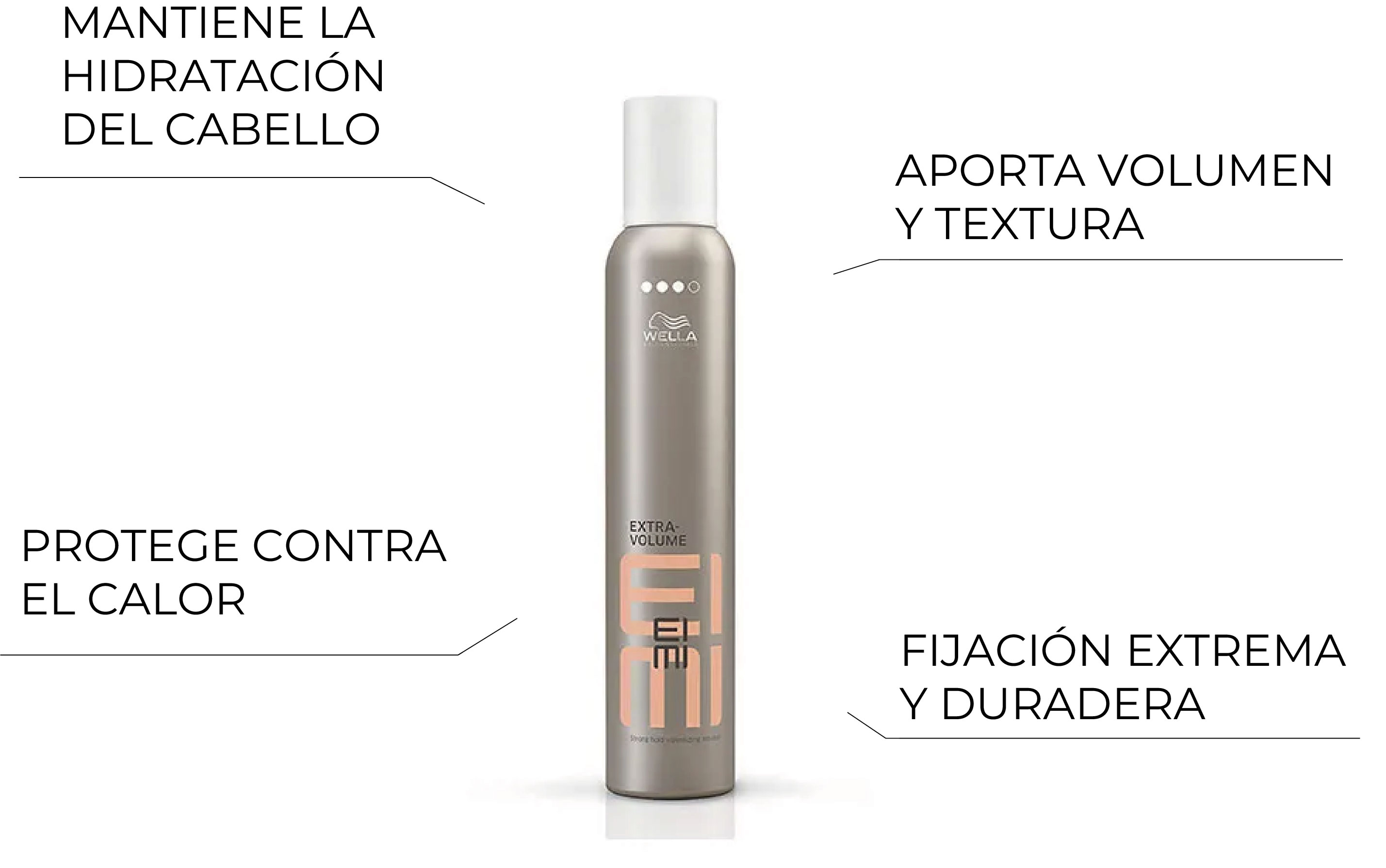 Espuma voluminizadora Wella Extra Volumen para cabello fino y sin volumen