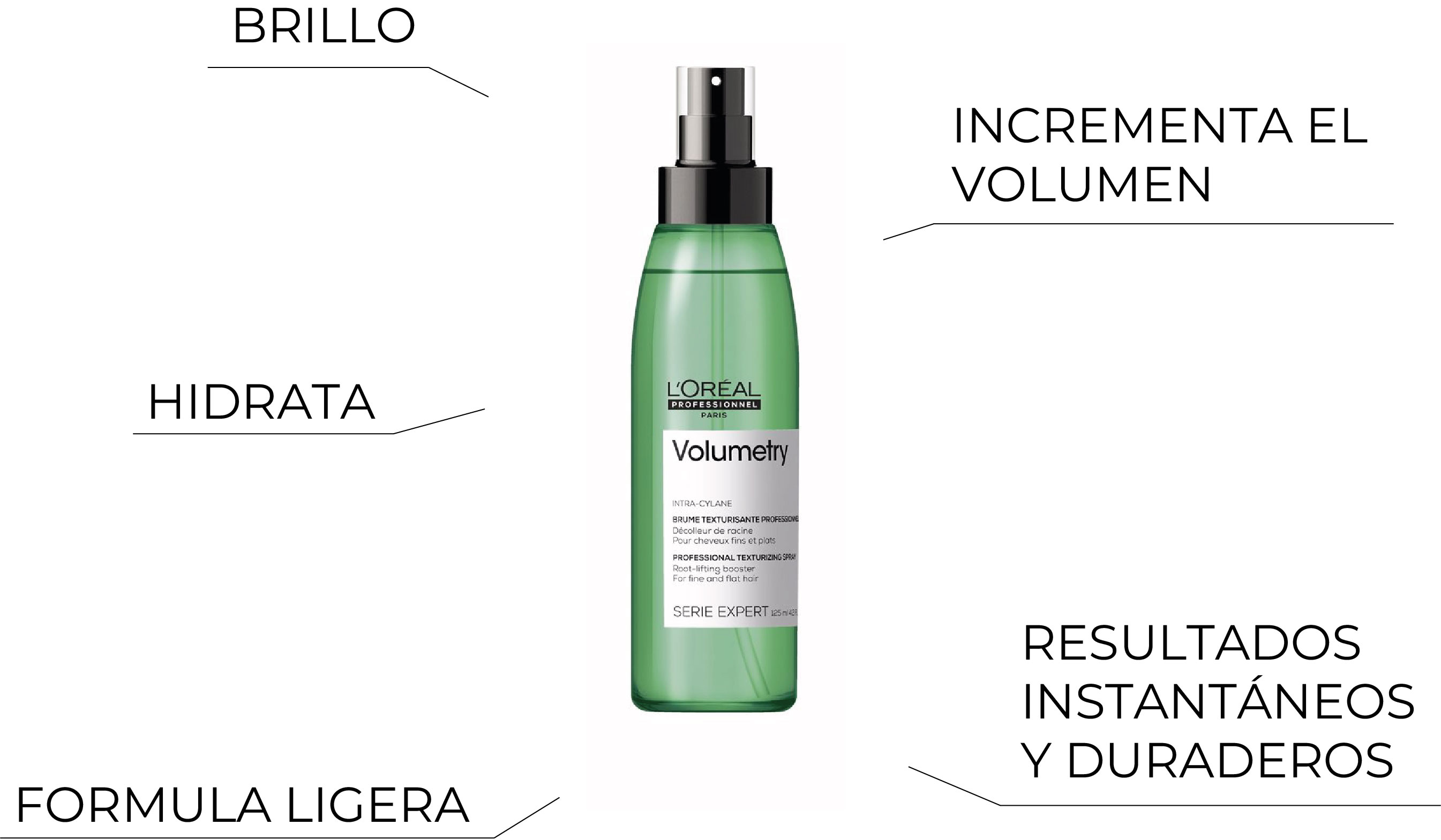 Spray Volumentry Loreal para cabello fino y sin volumen