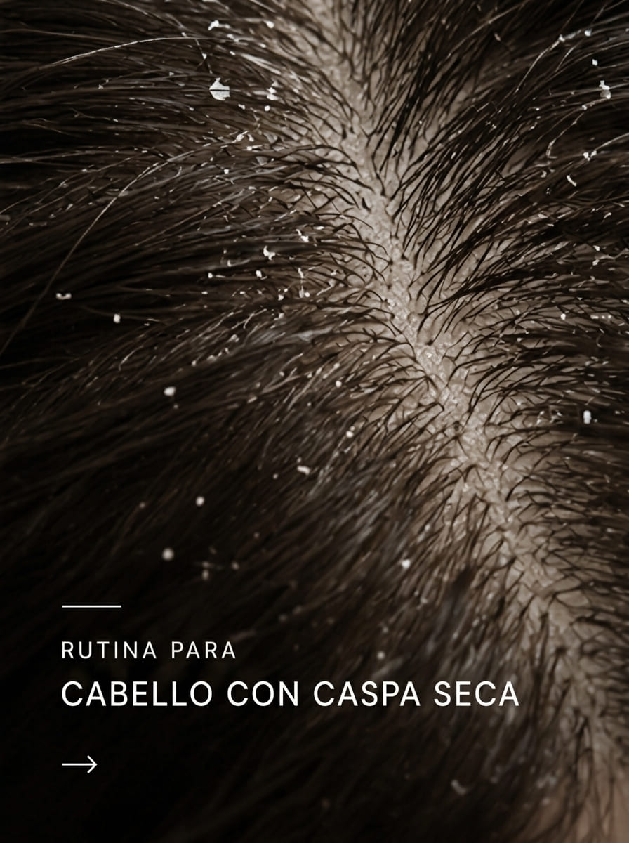 Rutina para cabello con caspa seca